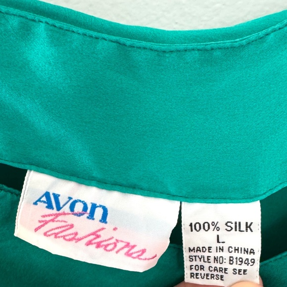 Avon‎ Green Silk Tank Top - Picture 7 of 8